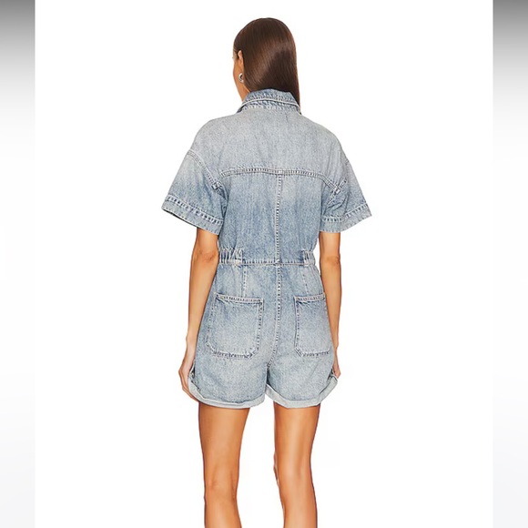 Free People Marci Denim Overall Short - Picture 4 of 8